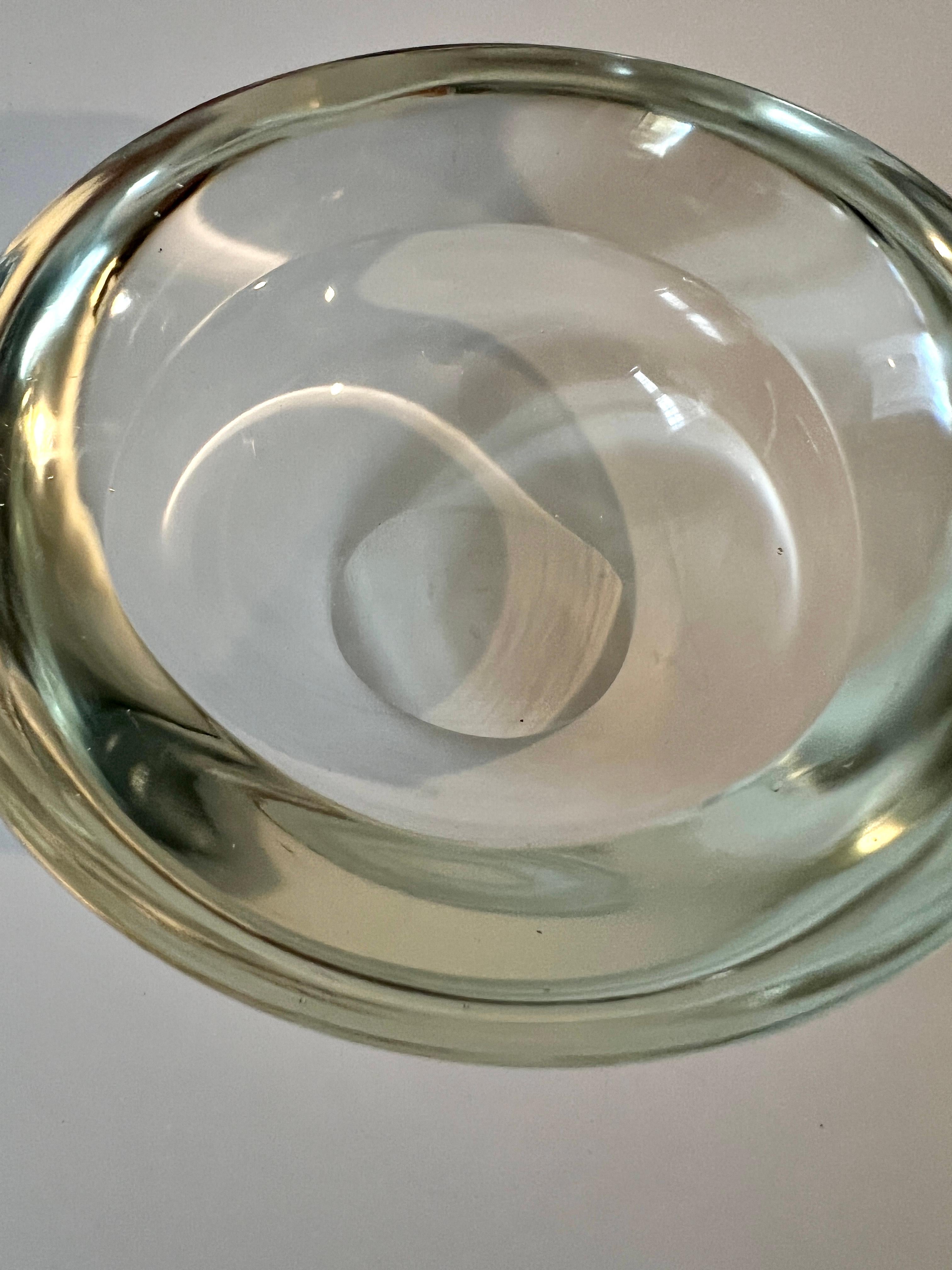 Italienische Murano Schale aus Klarglas (Moderne der Mitte des Jahrhunderts) im Angebot