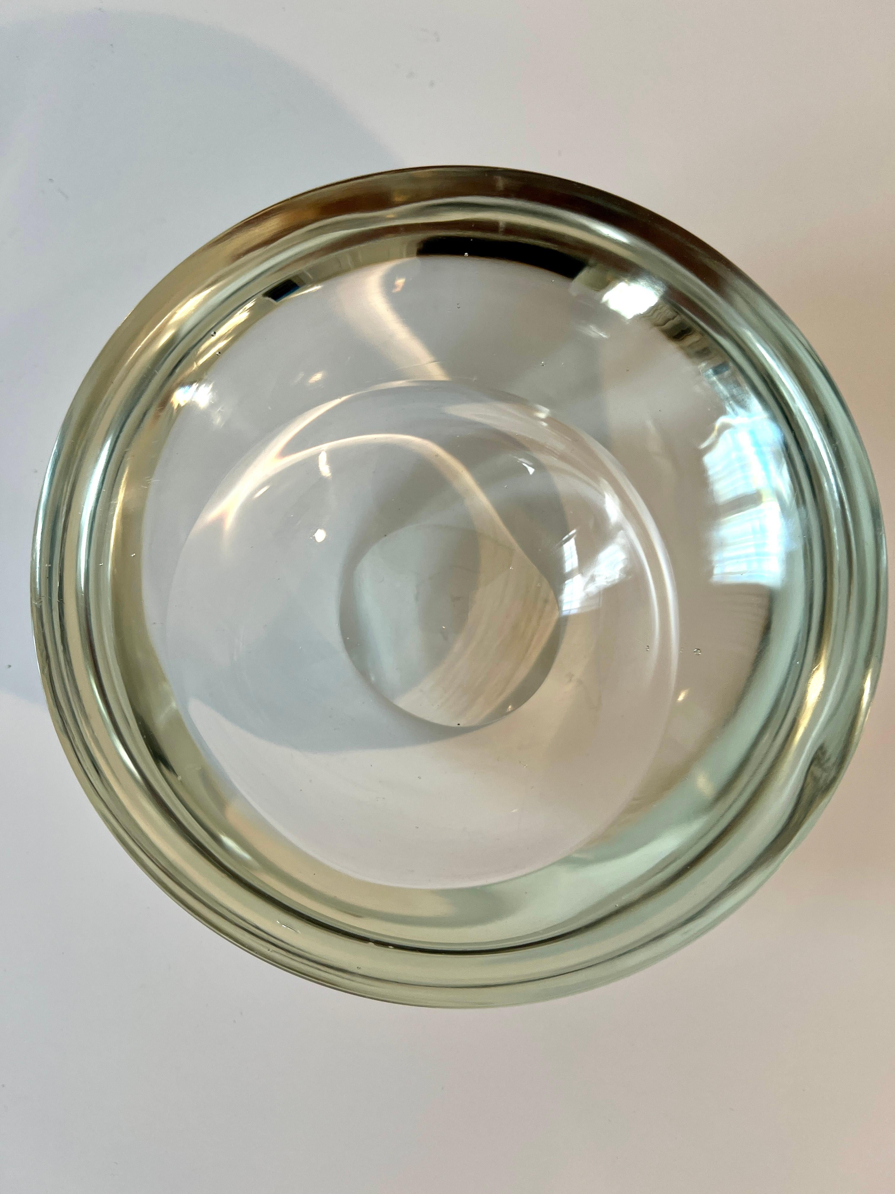 Italienische Murano Schale aus Klarglas (Handgefertigt) im Angebot
