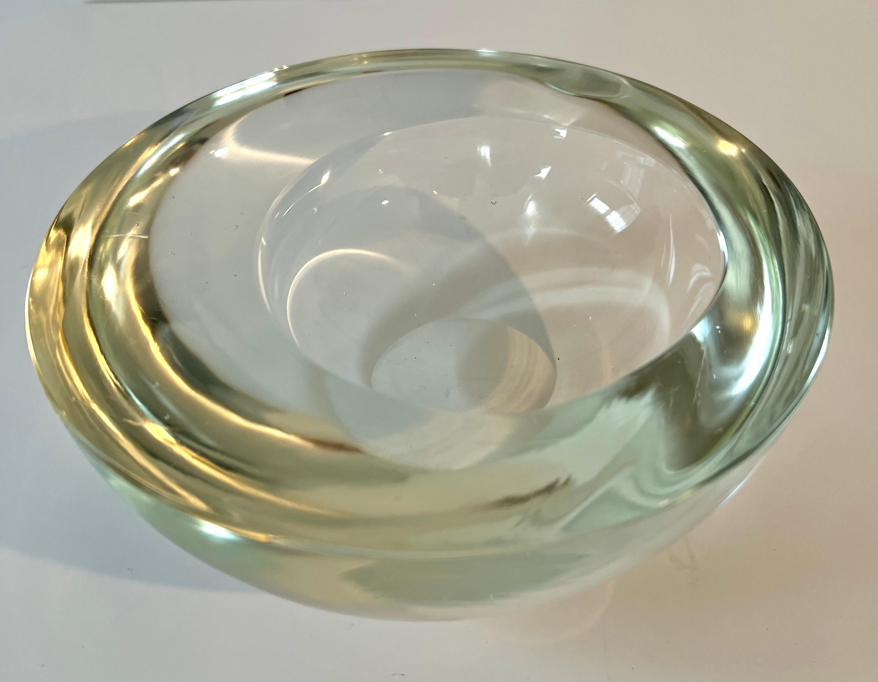 Italienische Murano Schale aus Klarglas (20. Jahrhundert) im Angebot