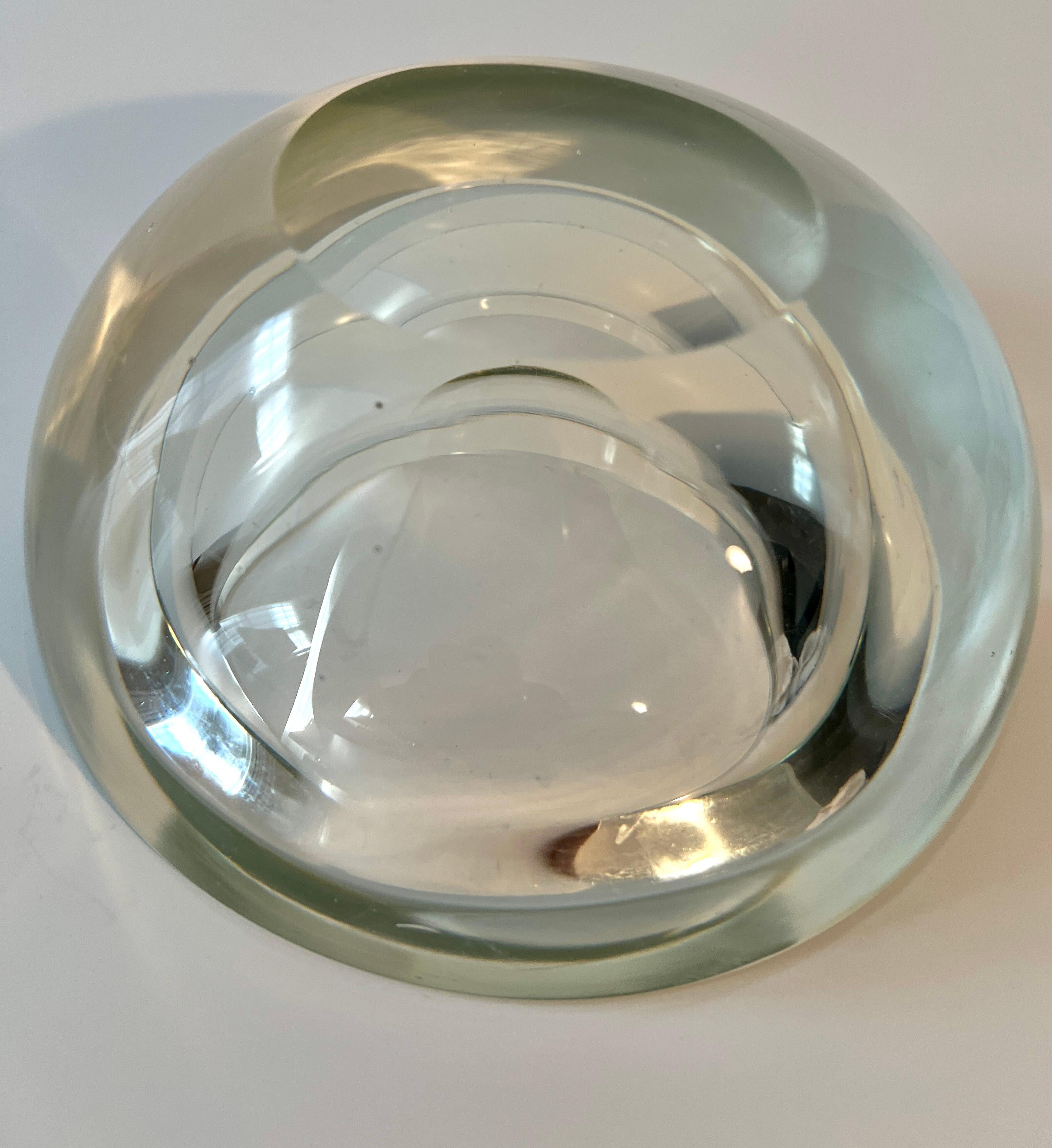 Italienische Murano Schale aus Klarglas im Angebot 1