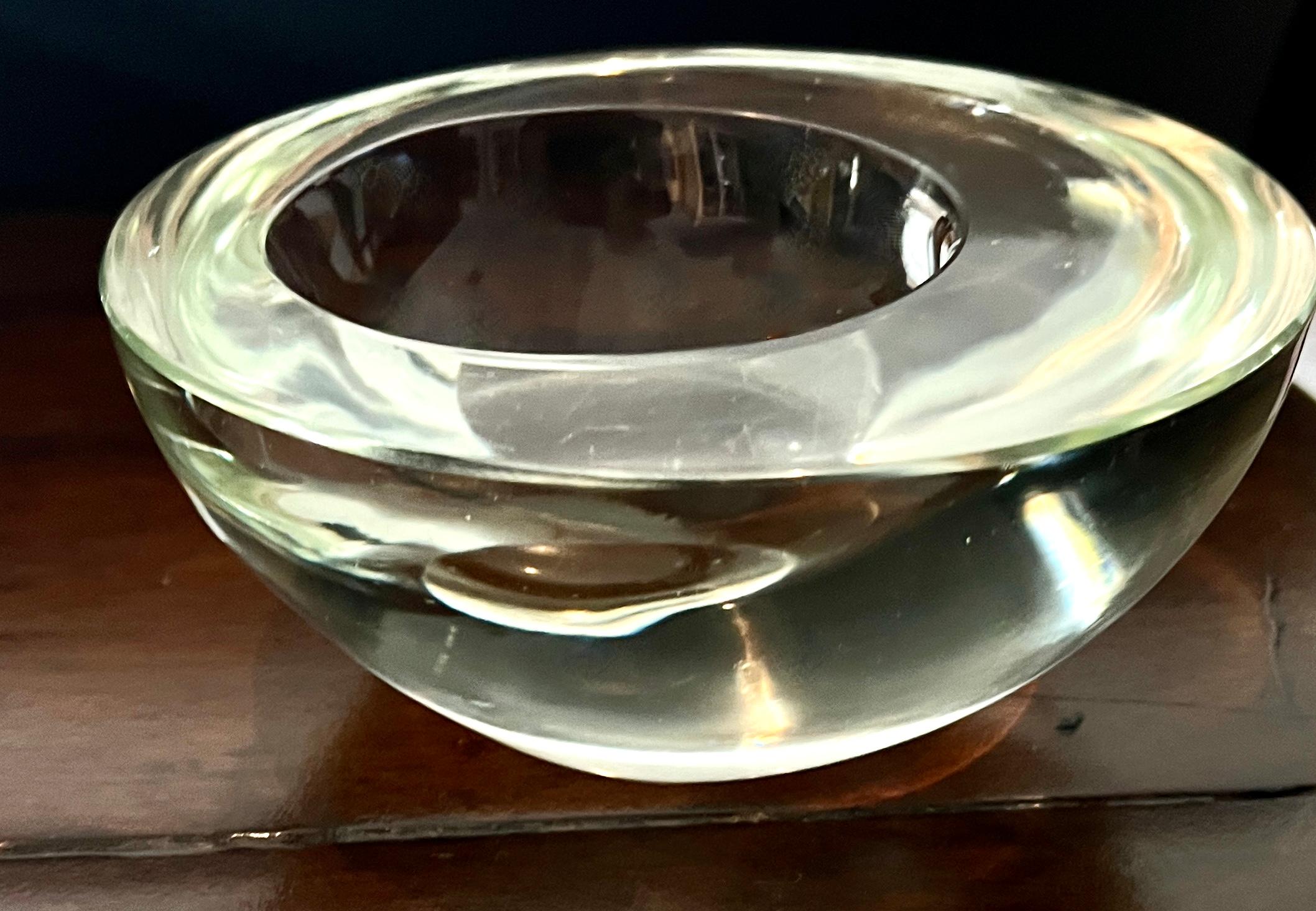 Italienische Murano Schale aus Klarglas im Angebot 2