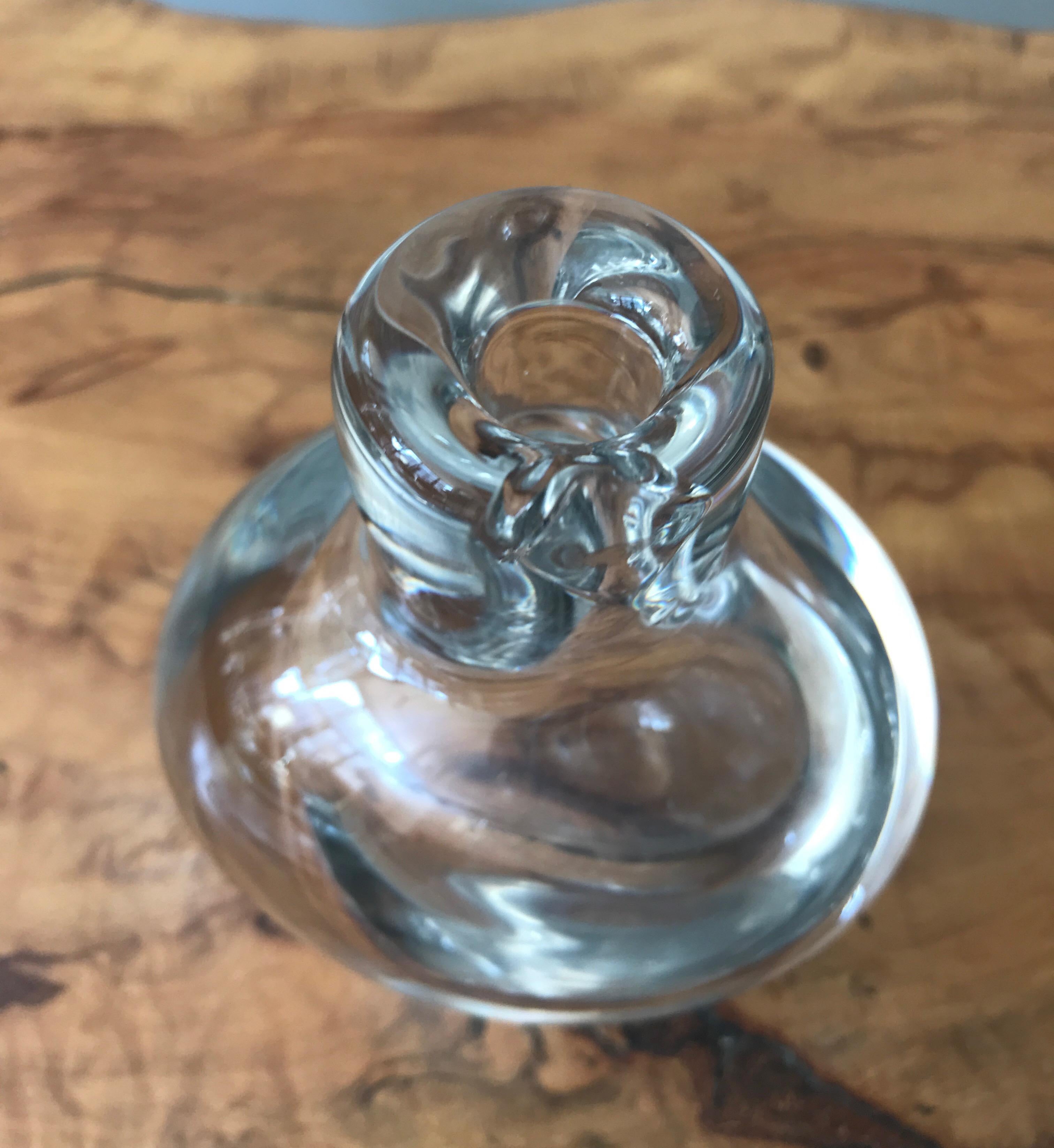 Clear Glass Kosta Boda Vase by Vicki Lindstrand In Good Condition In Chicago, IL