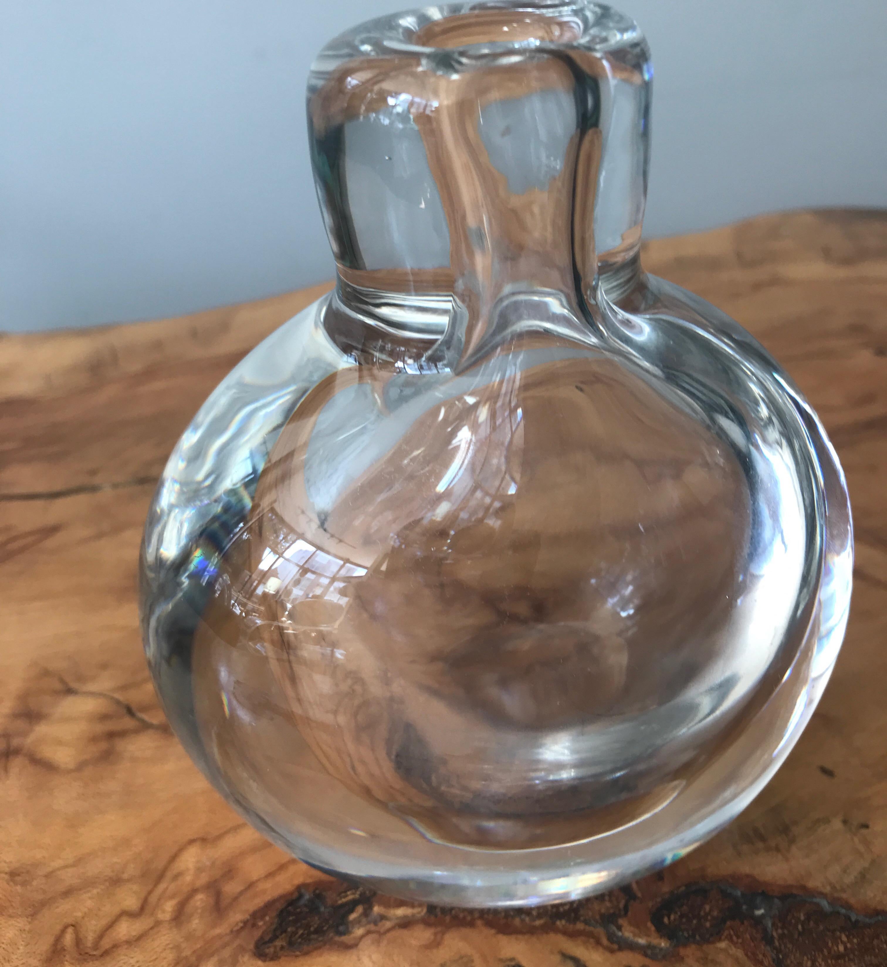 Mid-20th Century Clear Glass Kosta Boda Vase by Vicki Lindstrand