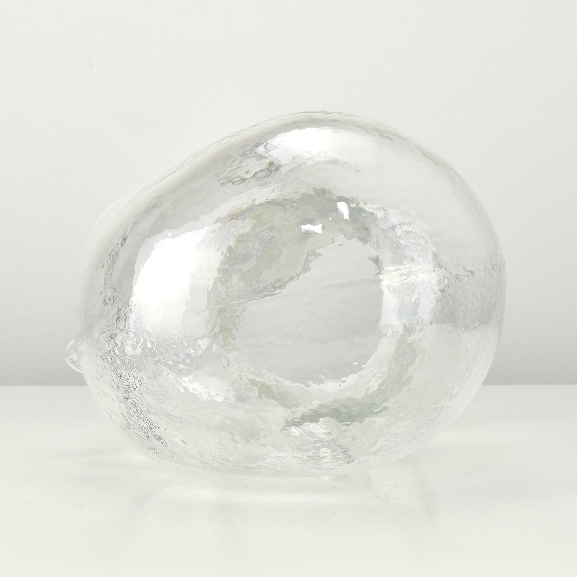 Clear Glass Mannequin Head Sculpture, 1970s German Decorative Design For Sale 3