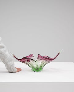 Clear Glass Plateau, Italian Design, 20th Century, Functional Style