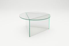 Clear Glass Prisma Circle 70 Coffee Table by Sebastian Scherer