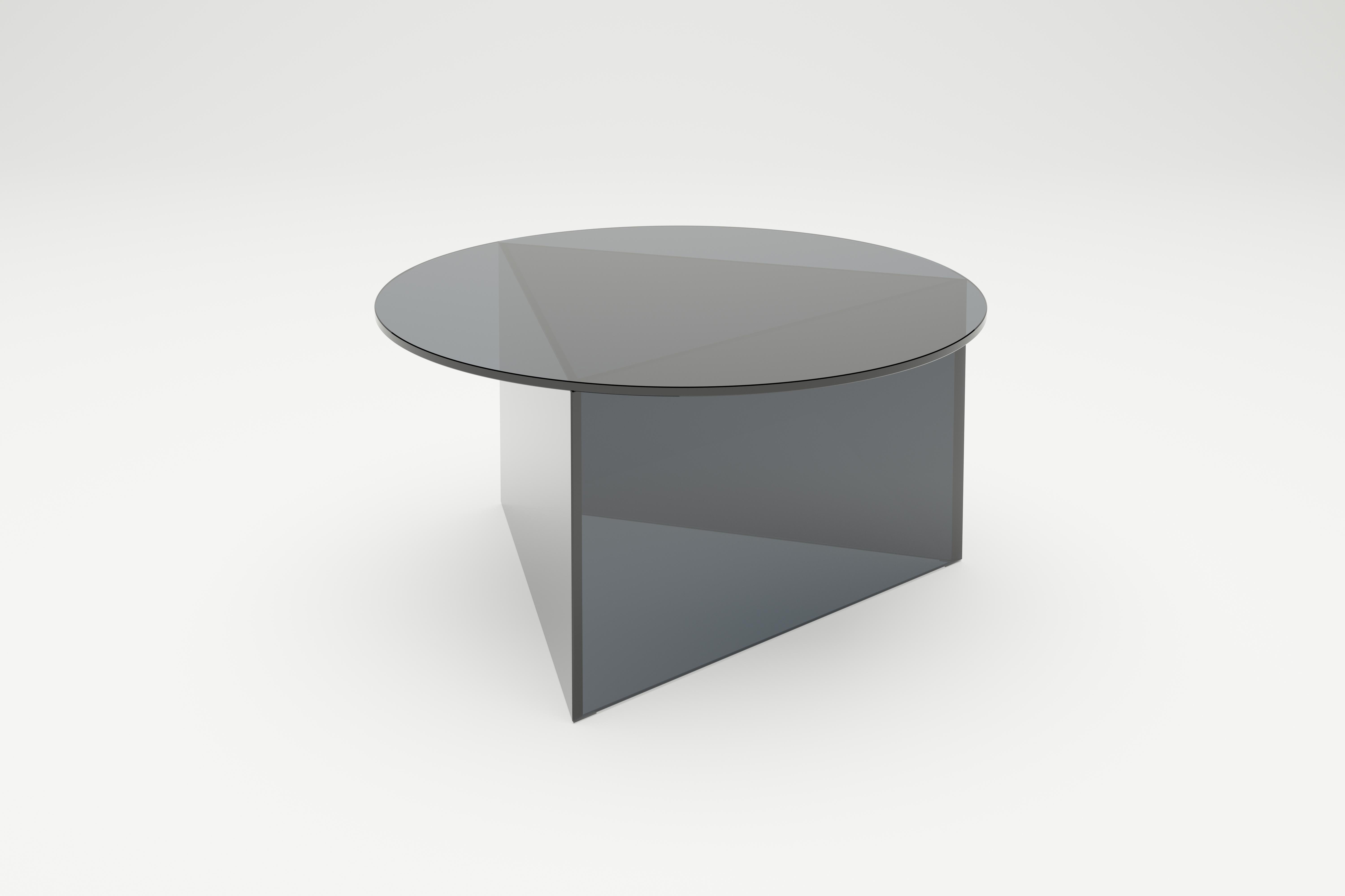 Clear Glass Prisma Circle 80 Coffe Table by Sebastian Scherer 1