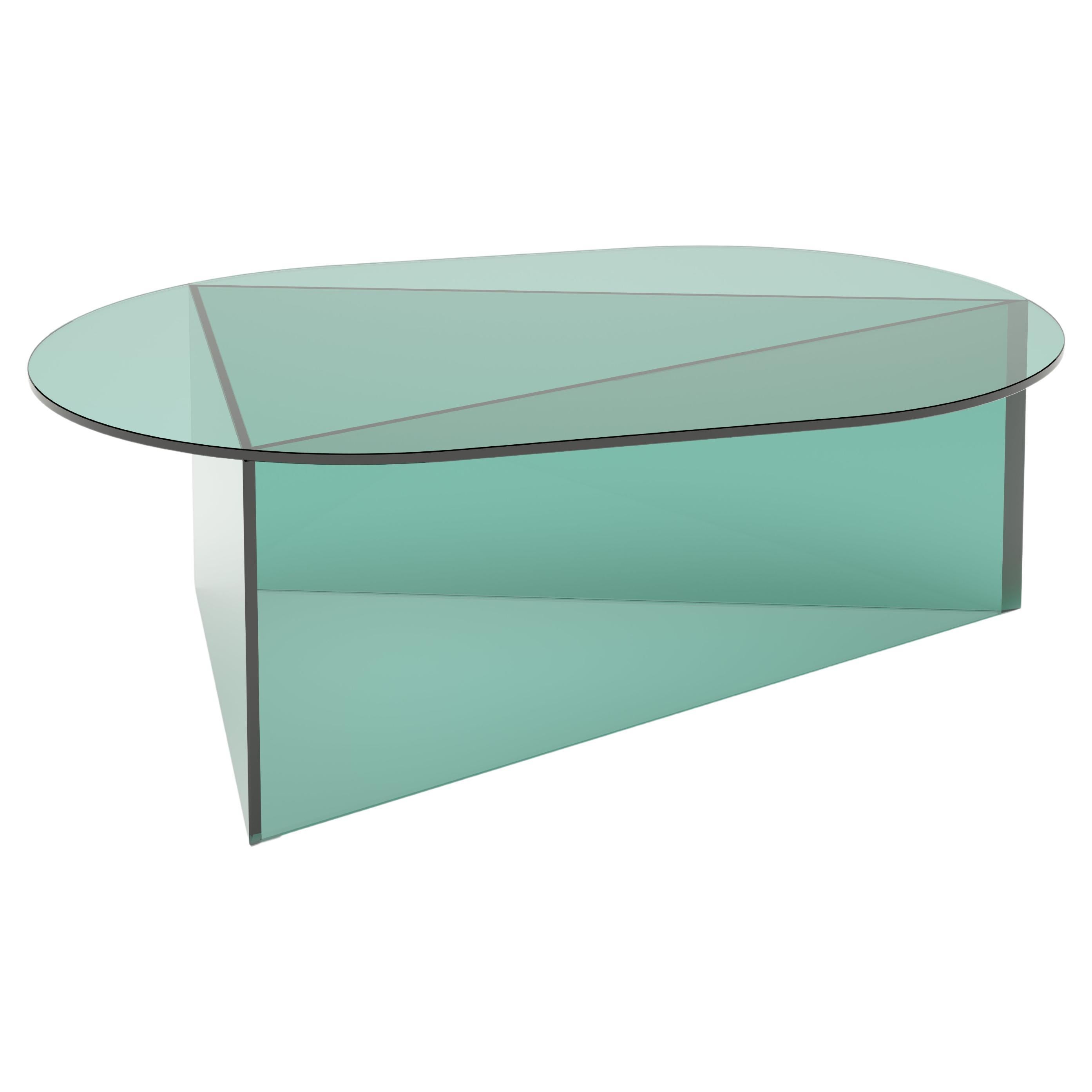 Clear Glass Prisma Oblong 105 Coffee Table by Sebastian Scherer For Sale