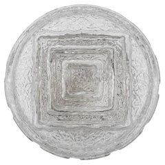 Clear Glass Round Flush Mount, Germany 1960s
