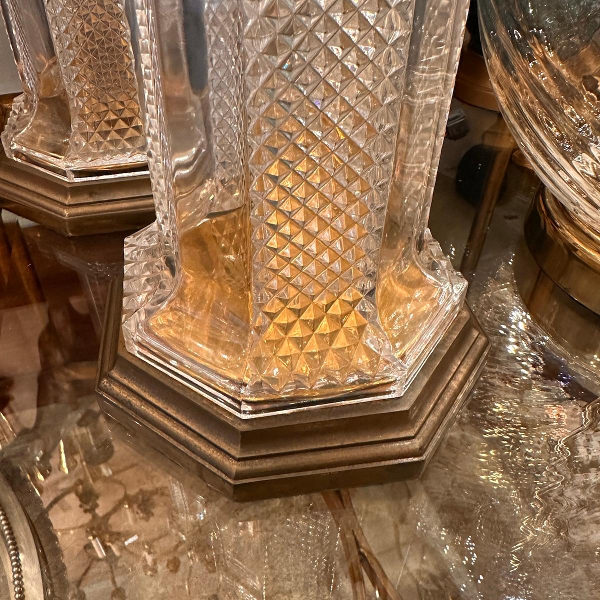 Tischlampen aus Klarglas (Französisch) im Angebot