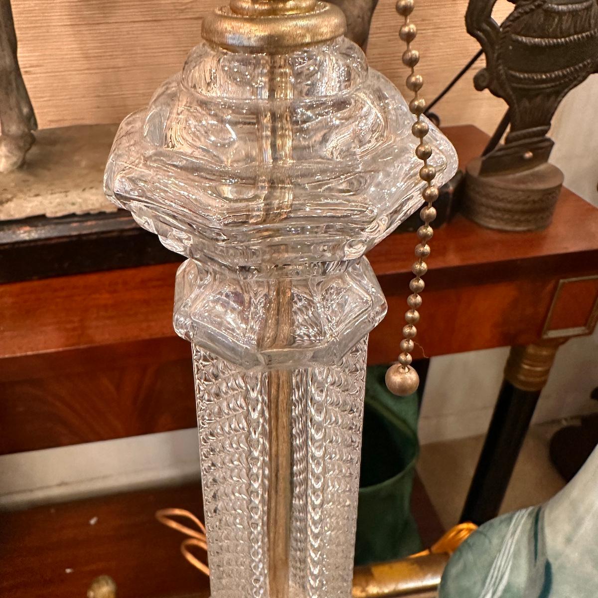 Tischlampen aus Klarglas im Zustand „Gut“ im Angebot in New York, NY