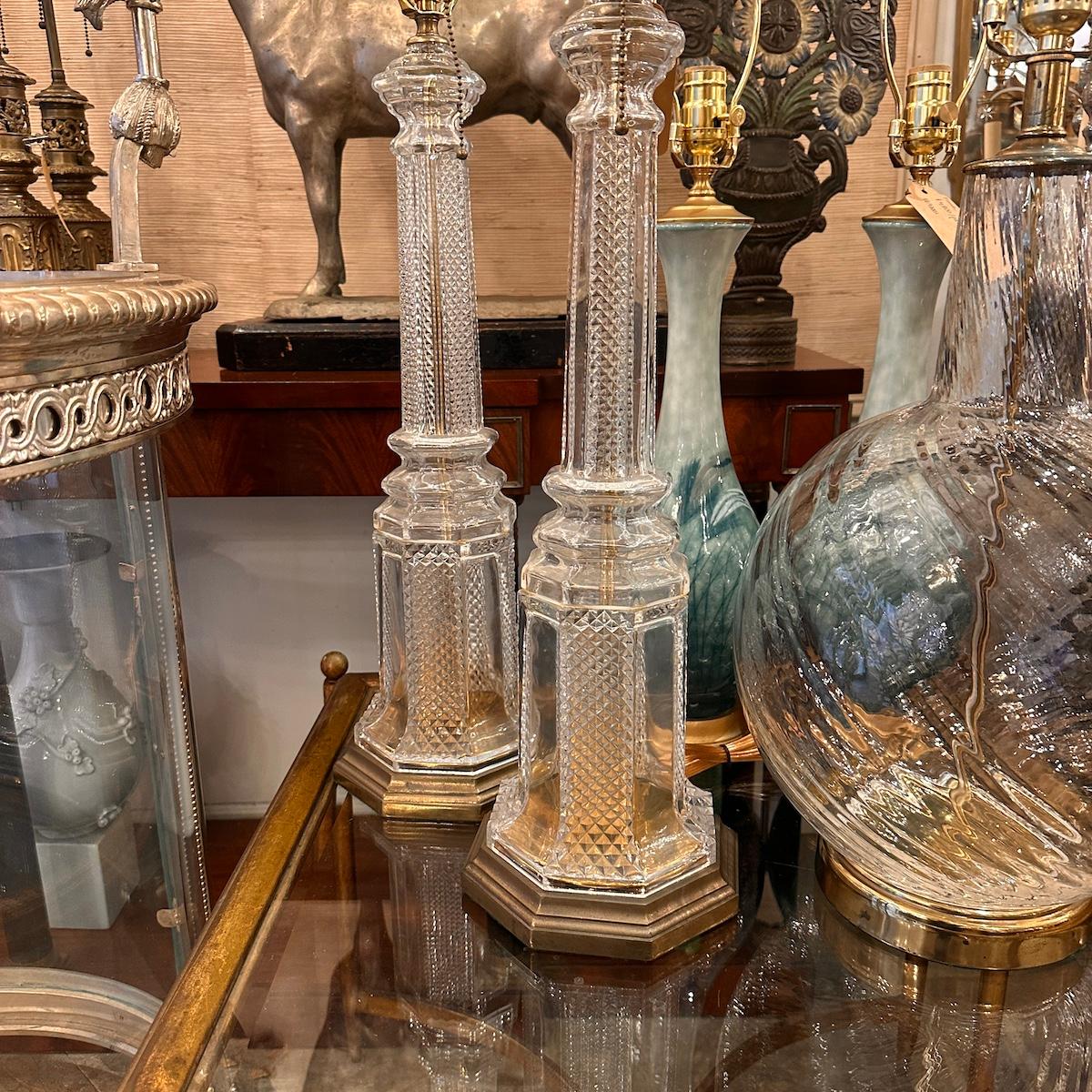 Tischlampen aus Klarglas (Glas) im Angebot