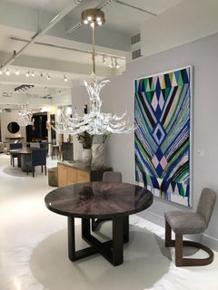 Clear Glass Three-Tier Antler Chandelier by Studio Bel Vetro