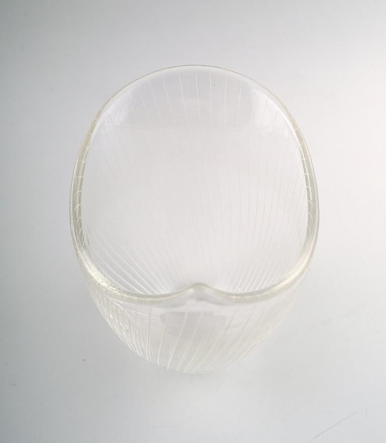 Finnish Clear Glass Vase, Tapio Wirkkala for Iittala, Finland, circa 1960 For Sale