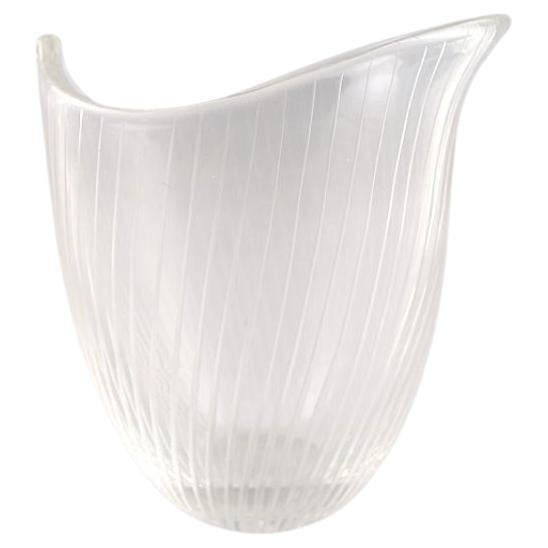 Clear Glass Vase, Tapio Wirkkala for Iittala, Finland, circa 1960