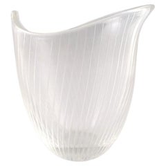 Vase en verre transparent, Tapio Wirkkala pour Iittala, Finlande, vers 1960