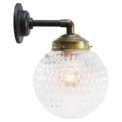 Clear Glass Vintage Industrial Brass Cast Iron Sconces Wall Lights