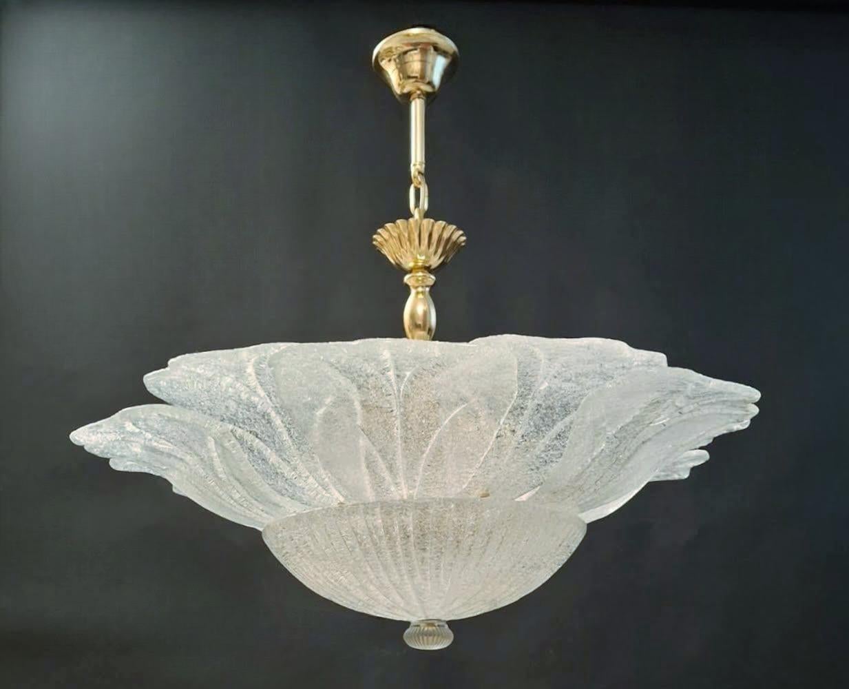 Mid-Century Modern Lustre de Murano Graniglia clair, 2 disponibles en vente