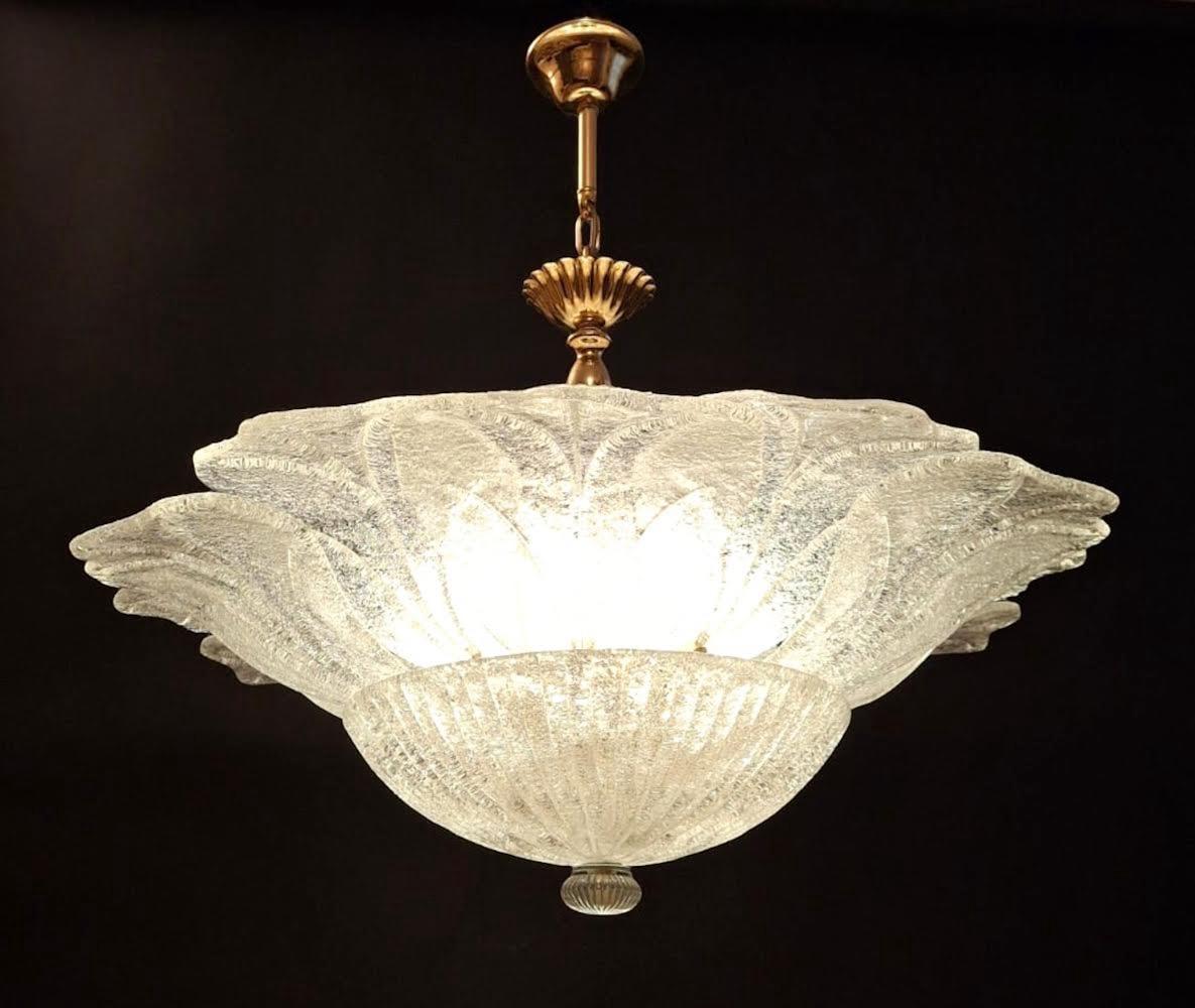 20ième siècle Lustre de Murano Graniglia clair, 2 disponibles en vente