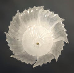 Clear Graniglia Murano "Dogaressa" Flush Mount by Aureliano Toso, 2 Available