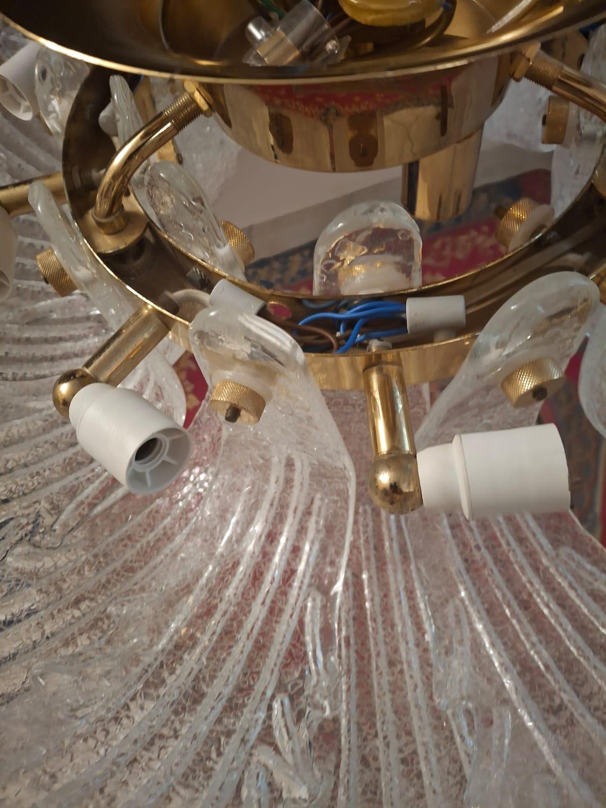 Clear Graniglia Murano Flush Mount, 2 Available For Sale 4