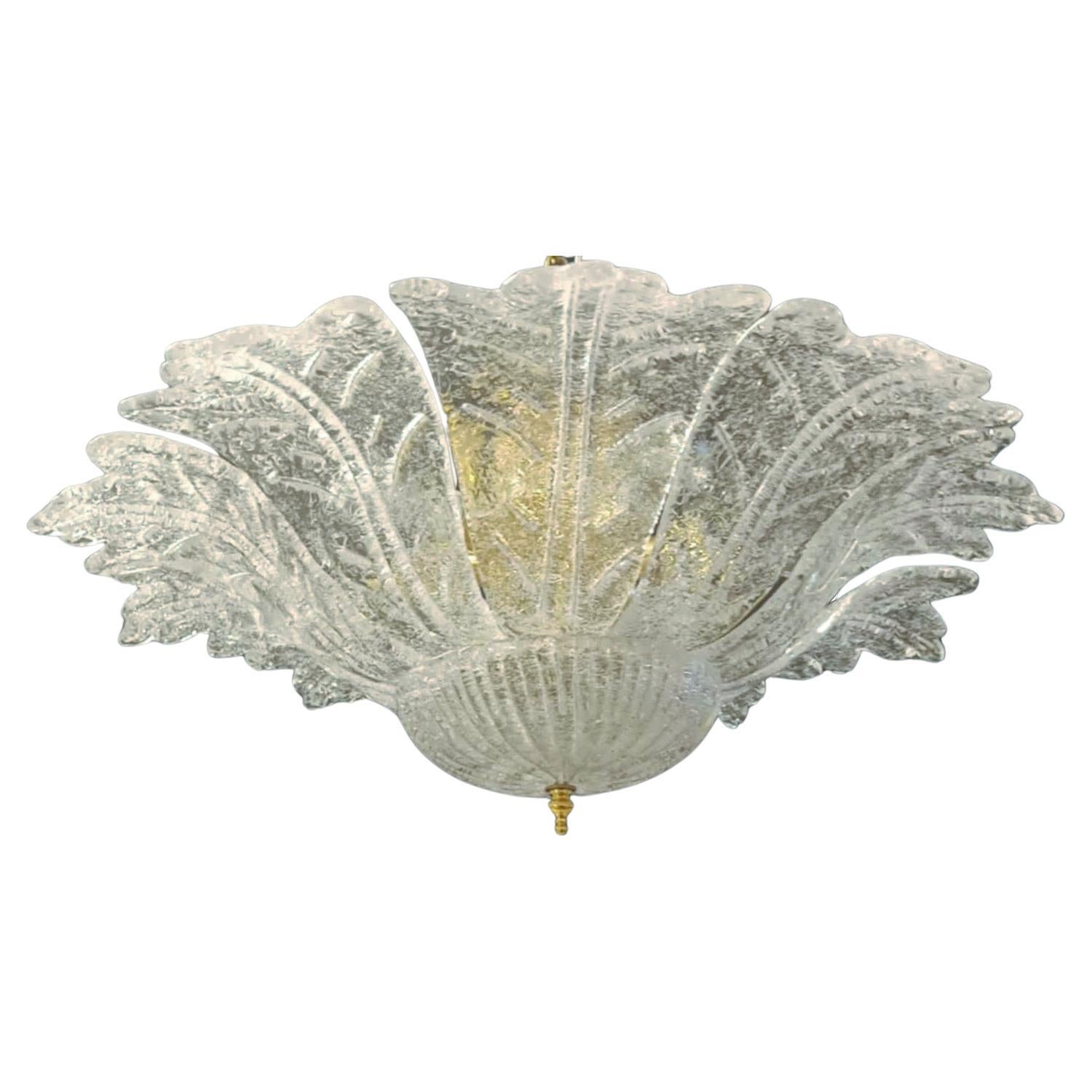 Clear Graniglia Murano Flush Mount, 2 Available