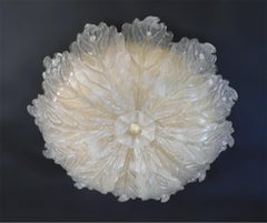 Clear Graniglia Murano Flush Mount