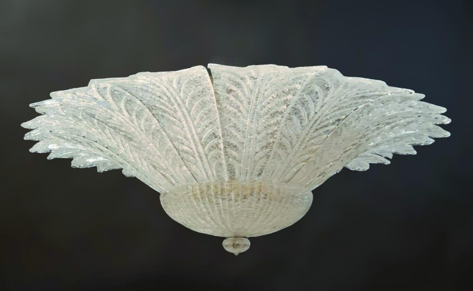 Italiano Lampada da incasso trasparente Graniglia Murano in vendita