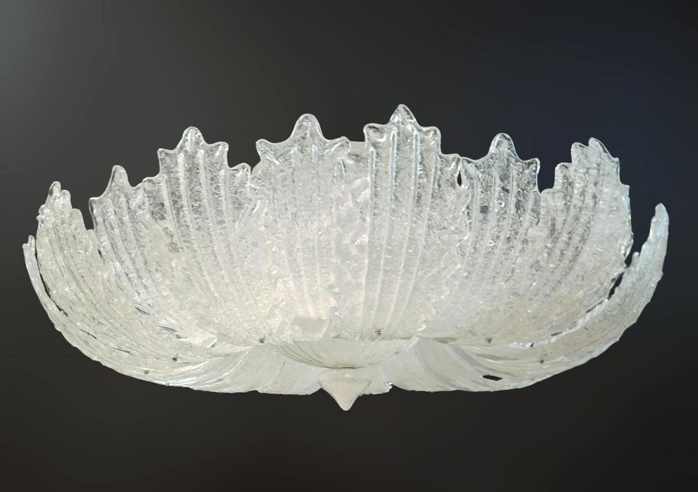 Italiano Lampada da incasso trasparente Graniglia Murano in vendita
