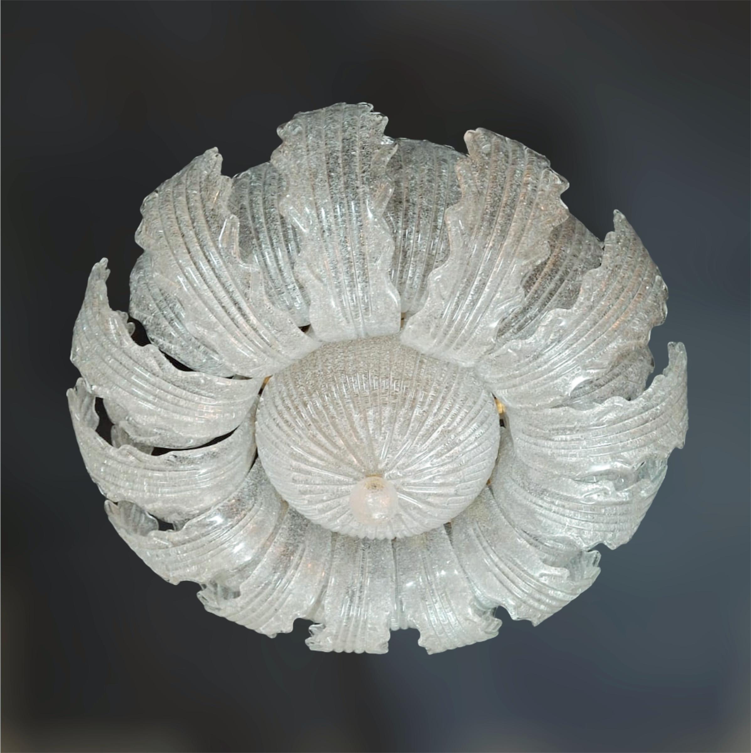 Italiano Lampada da incasso trasparente Graniglia Murano in vendita