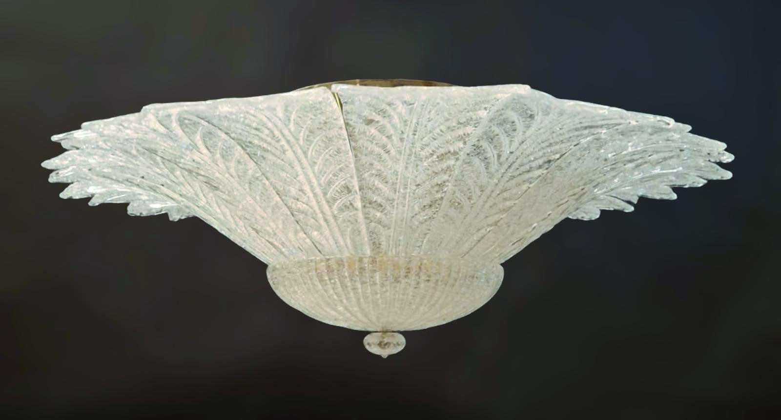 XX secolo Lampada da incasso trasparente Graniglia Murano in vendita