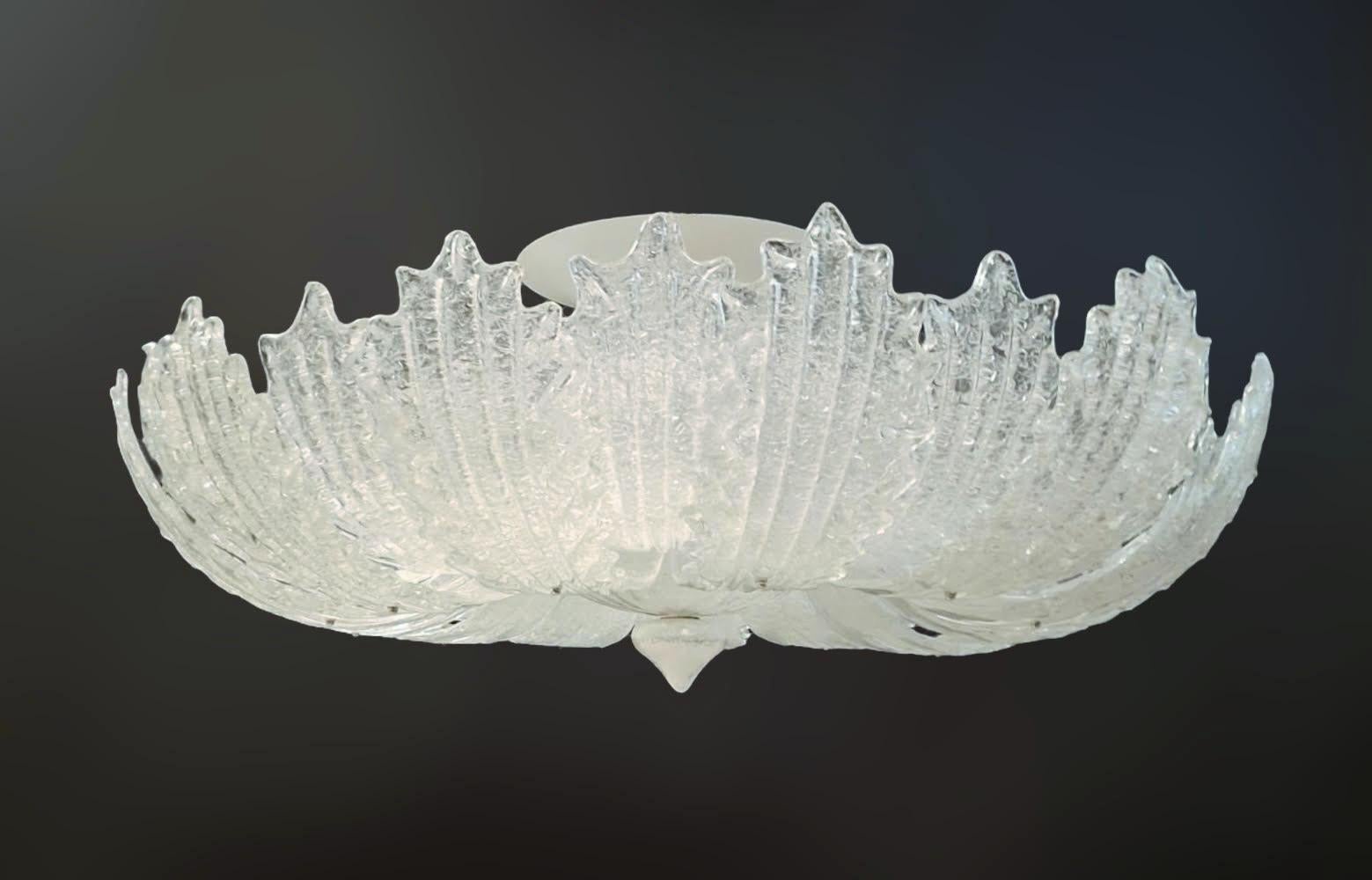 XX secolo Lampada da incasso trasparente Graniglia Murano in vendita