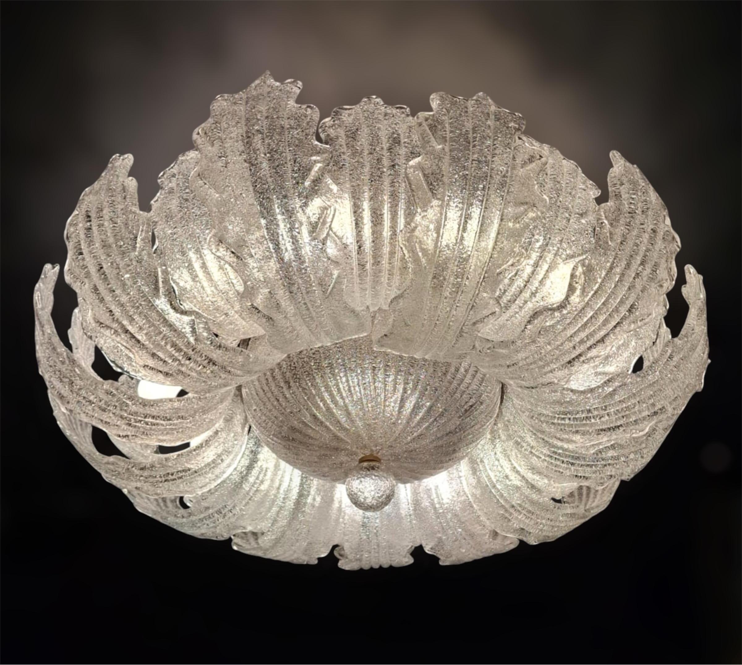 XX secolo Lampada da incasso trasparente Graniglia Murano in vendita
