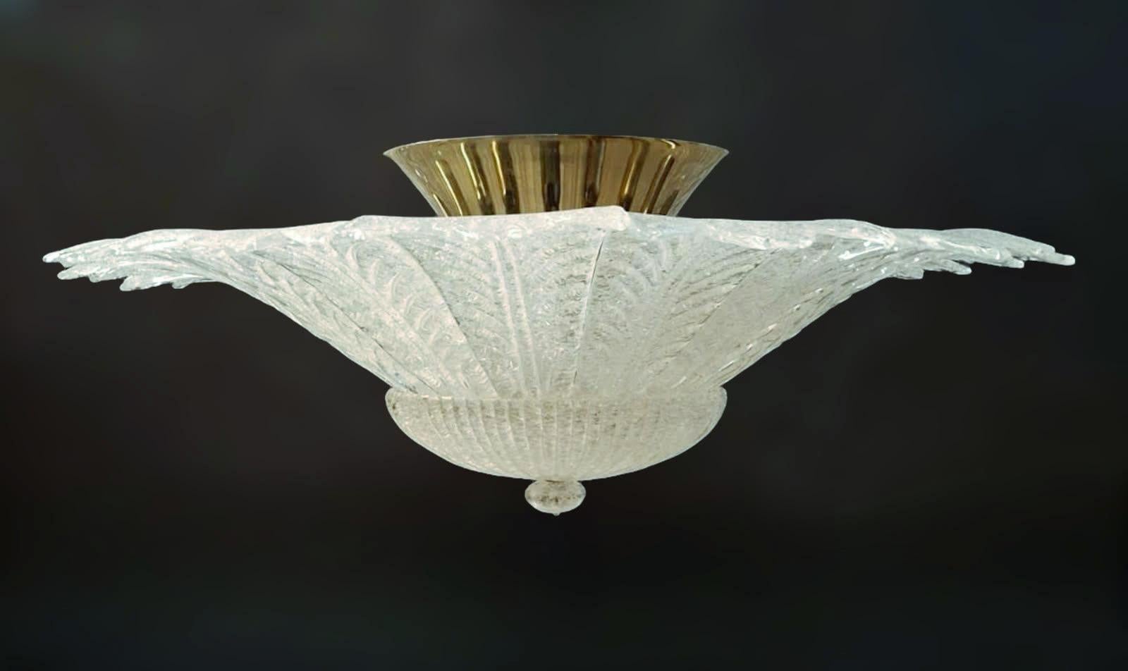 Vetro di Murano Lampada da incasso trasparente Graniglia Murano in vendita