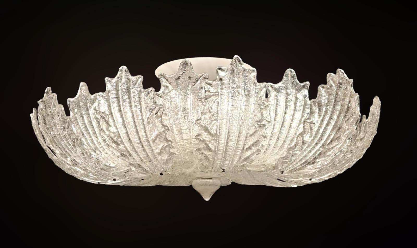 Vetro di Murano Lampada da incasso trasparente Graniglia Murano in vendita