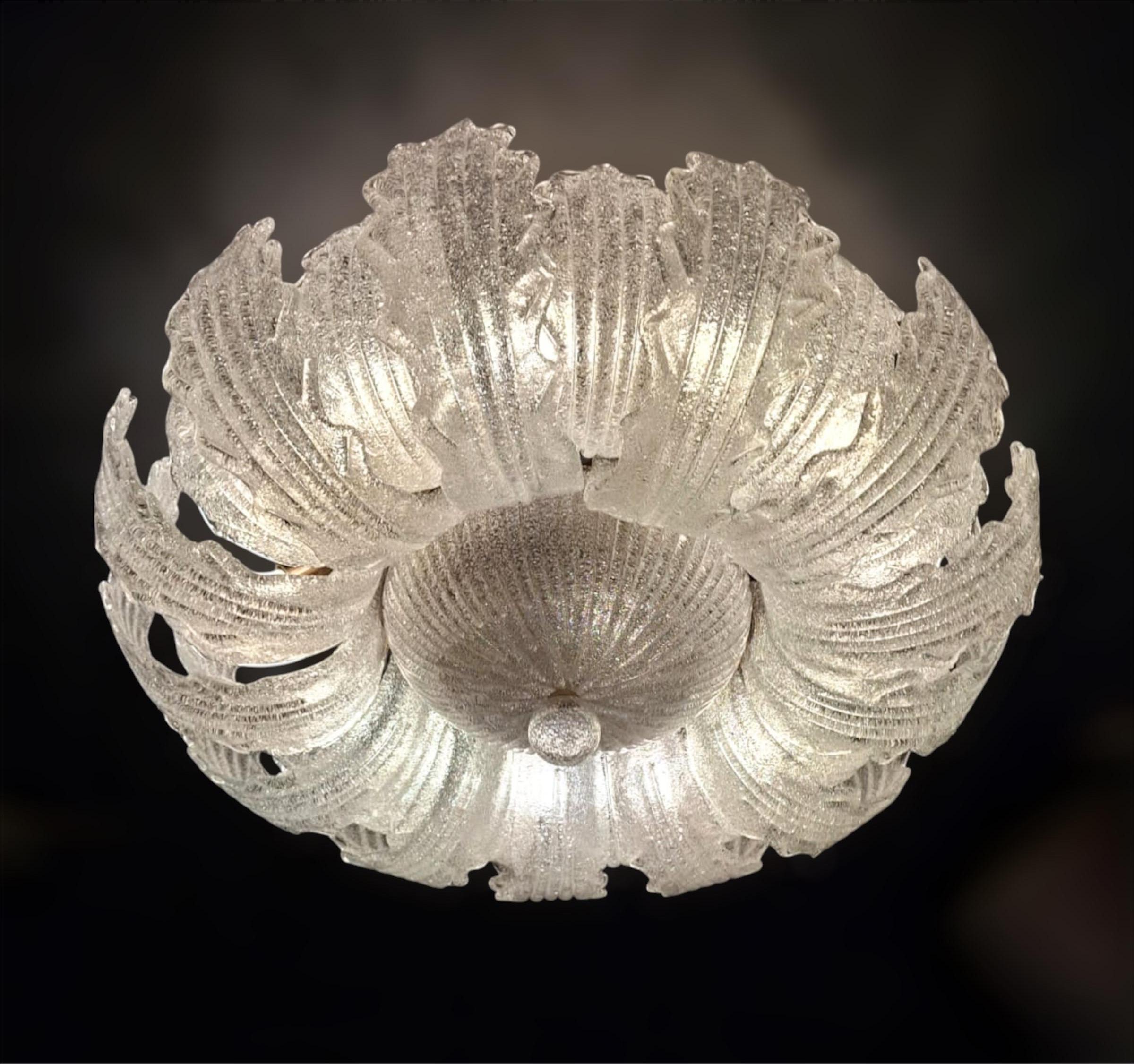Vetro di Murano Lampada da incasso trasparente Graniglia Murano in vendita