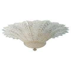 Clear Graniglia Murano Flush Mount