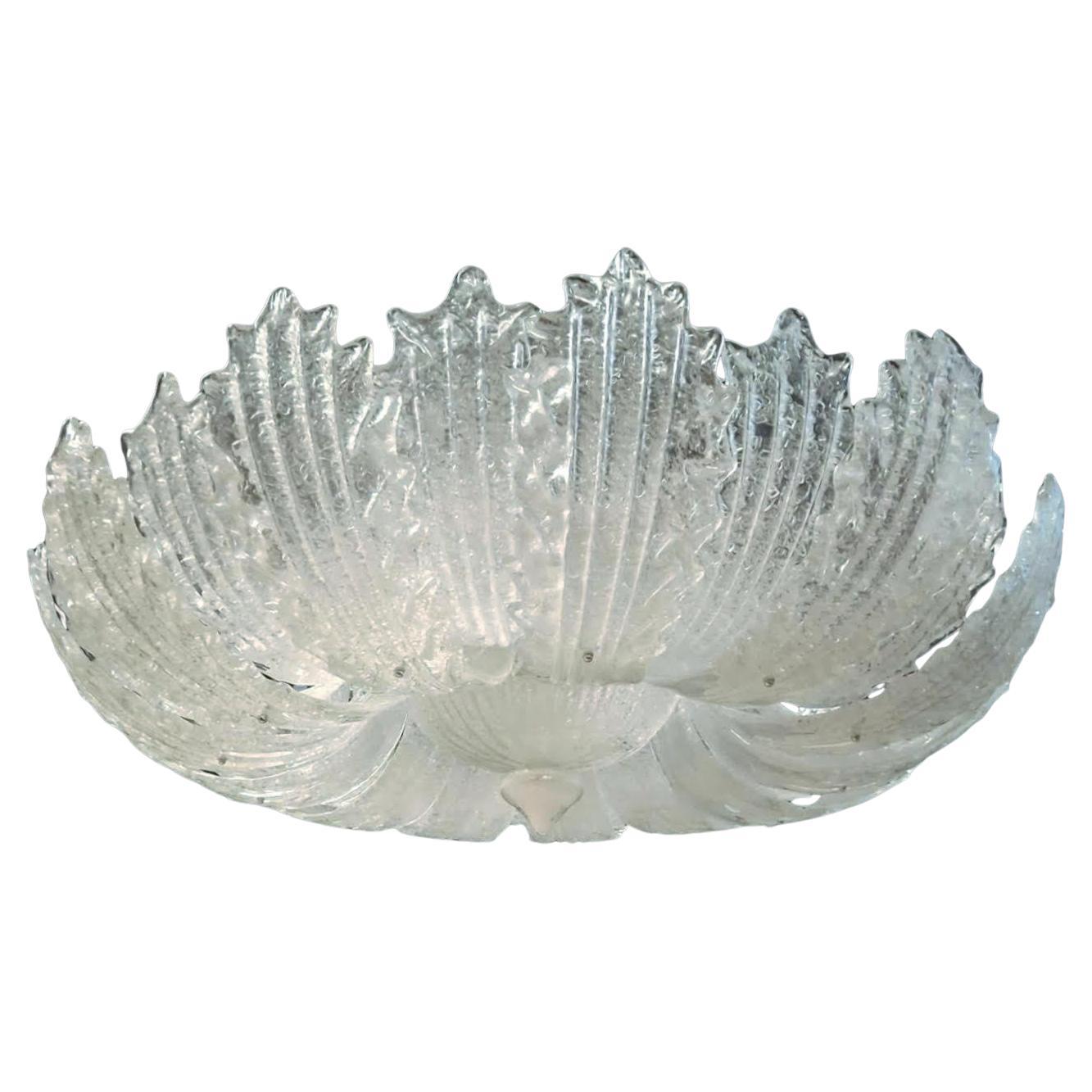 Clear Graniglia Murano Flush Mount
