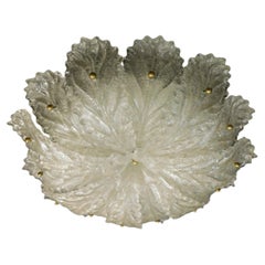 Clear Graniglia Murano Flush Mount
