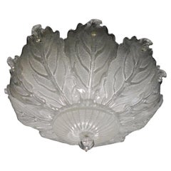 Clear Graniglia Murano Flush Mount