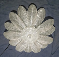 Clear Graniglia Murano Leaves Flush Mount