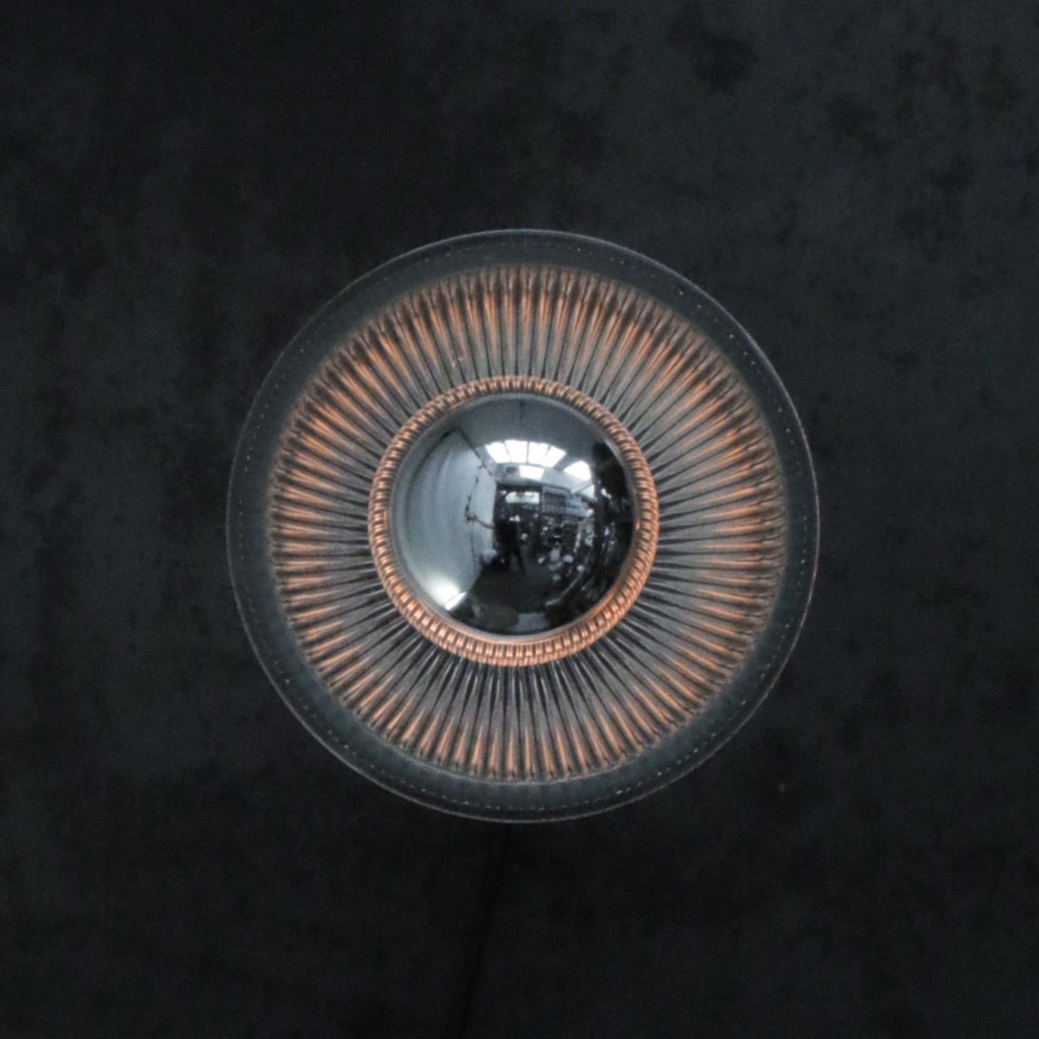 Industrial Clear Holophane Glass Cast Iron Brass Sconces Wall Lamps For Sale