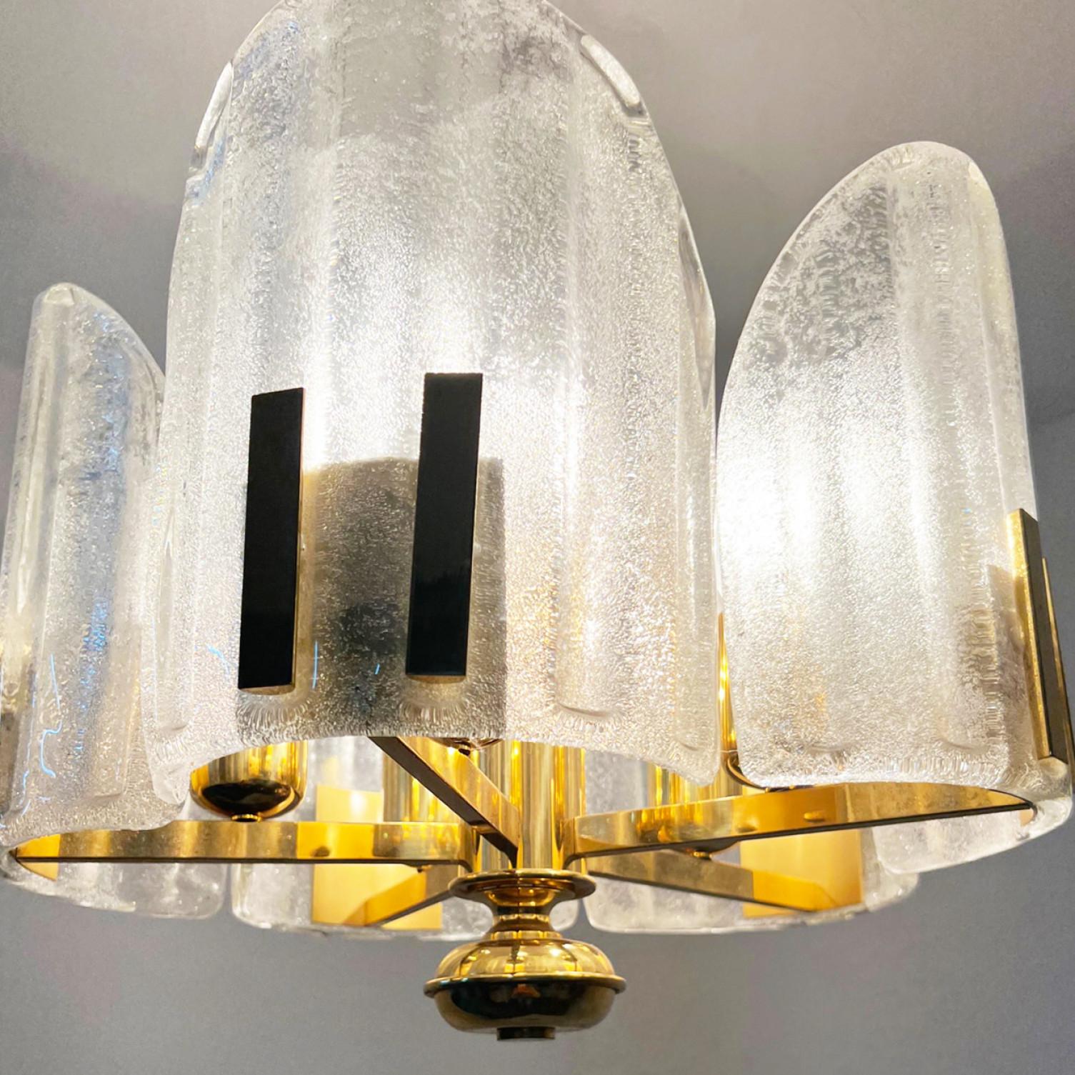 Altro Lampadario in vetro trasparente nello stile di Fagerlund, anni '60 in vendita