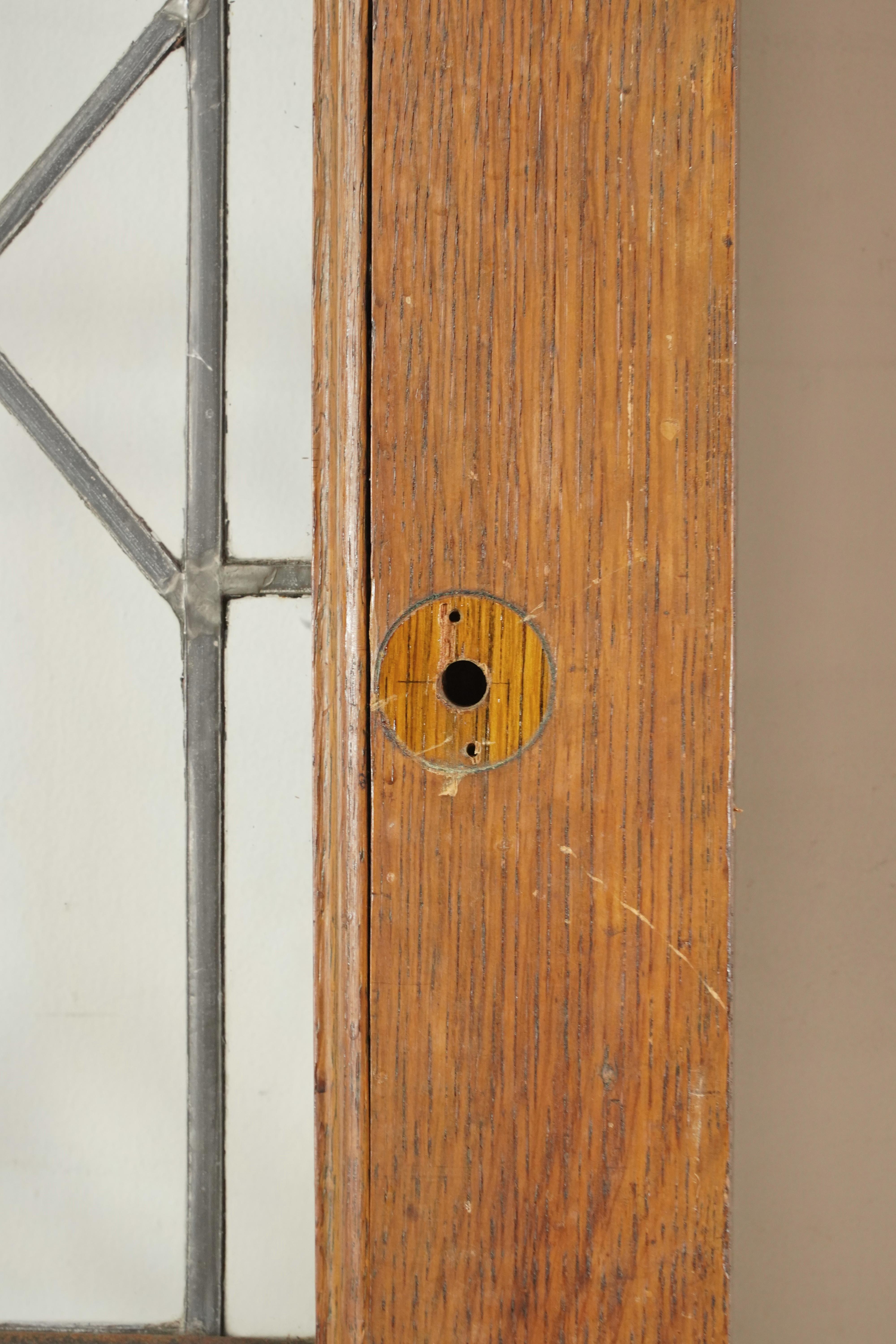 Clear Leaded Glass Oak Double Doors 83.5 x 53.5 in. 10