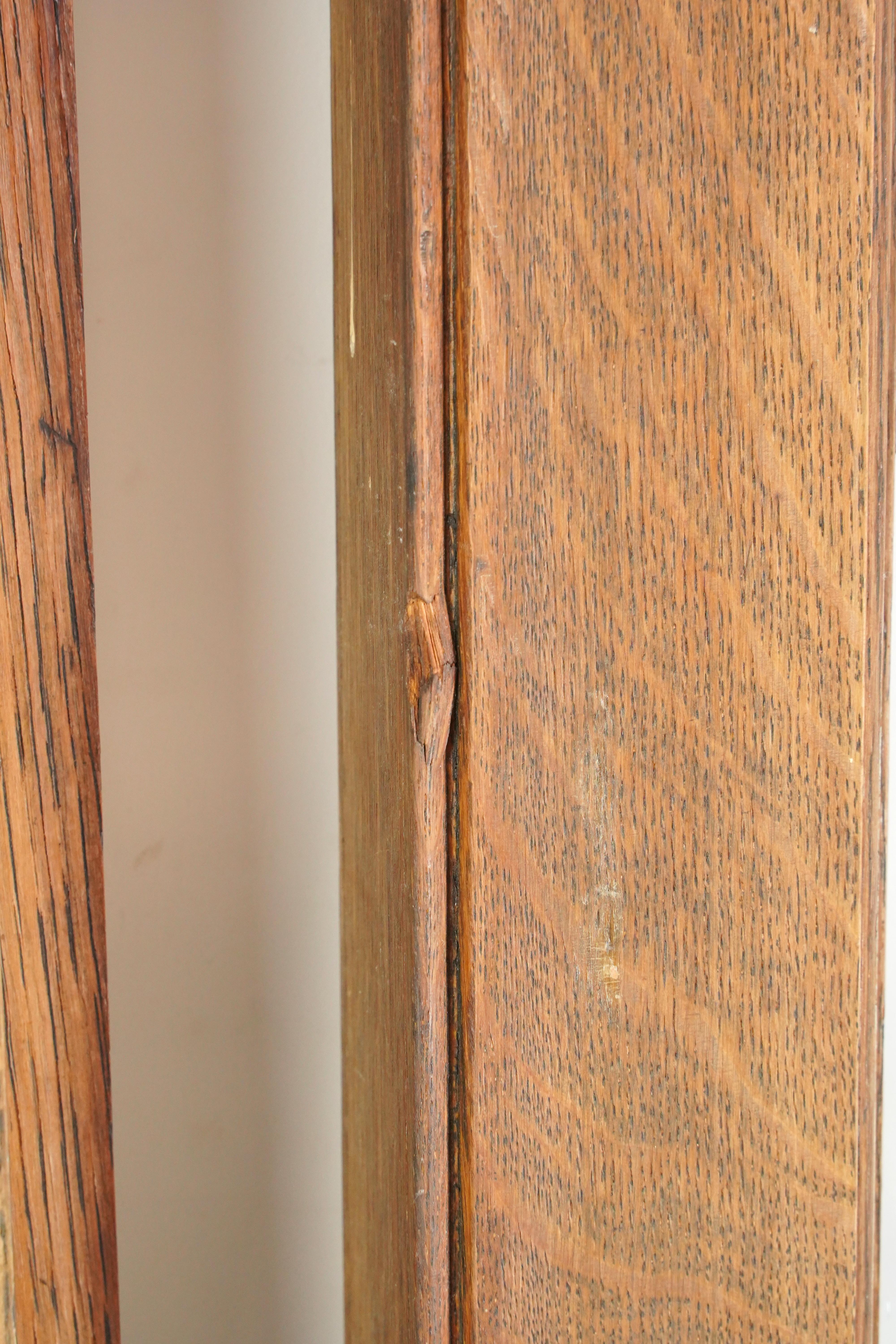 Clear Leaded Glass Oak Double Doors 83.5 x 53.5 in. 1