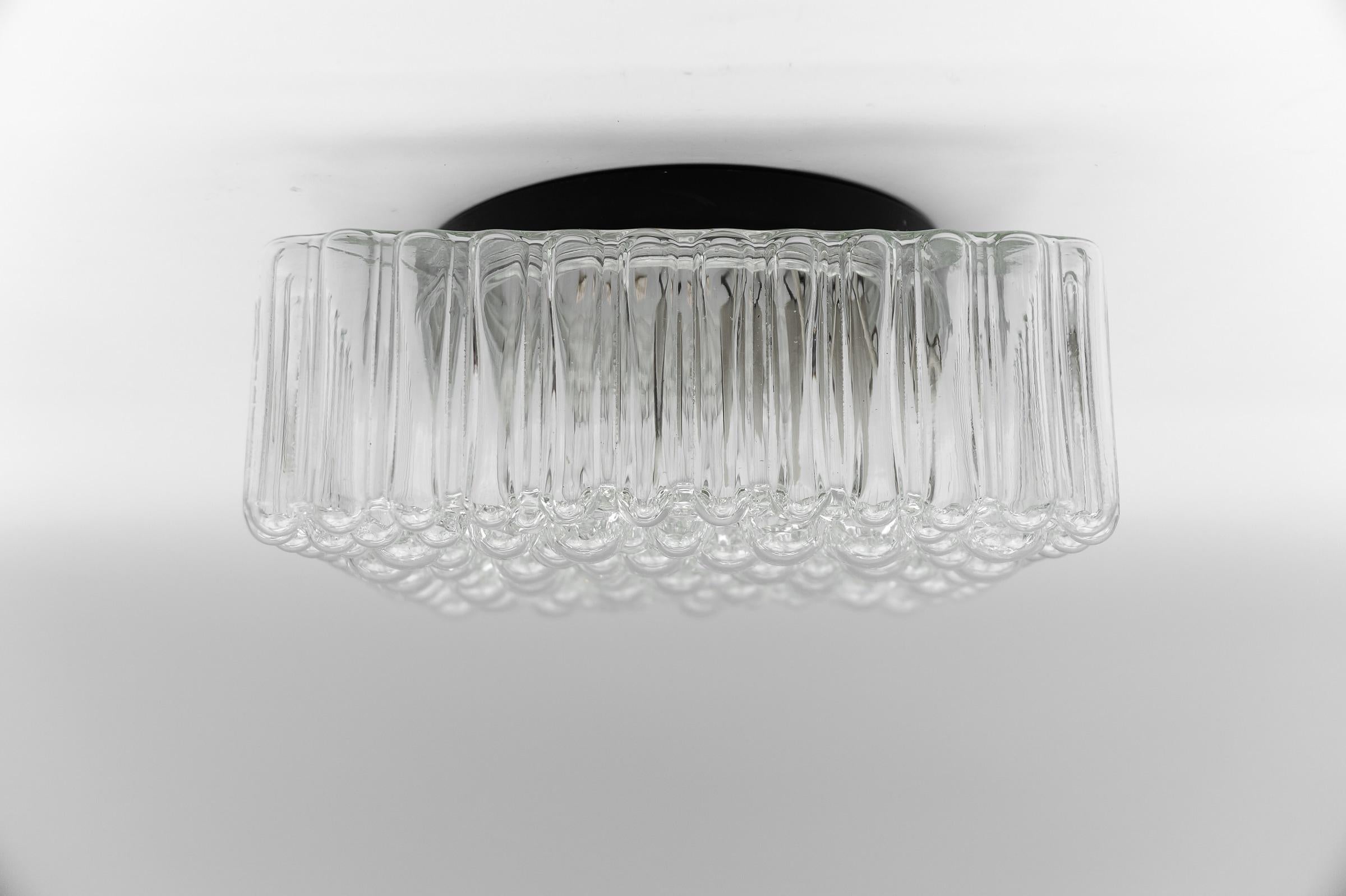 Clear Lovely Bubble Glass Wall Lamp or Flush Mount Light, 1960s Germany For Sale 4