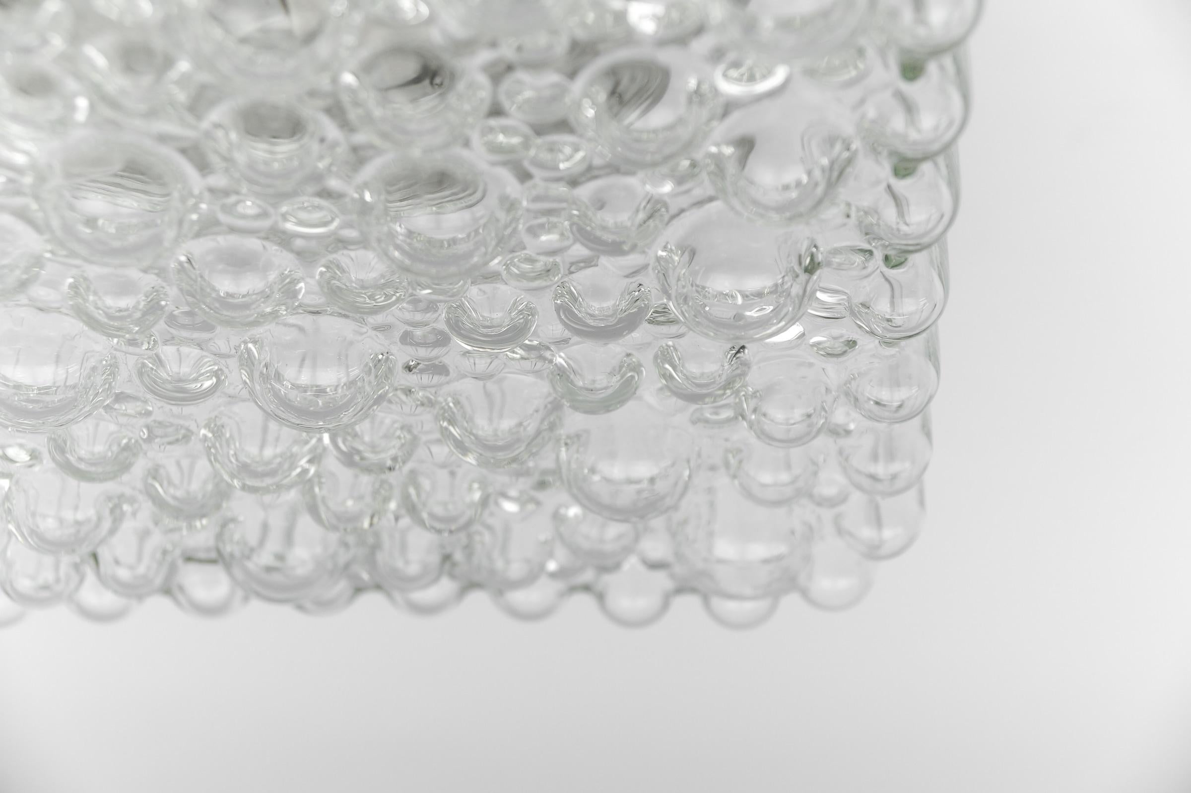 Clear Lovely Bubble Glass Wall Lamp or Flush Mount Light, 1960s Germany For Sale 5