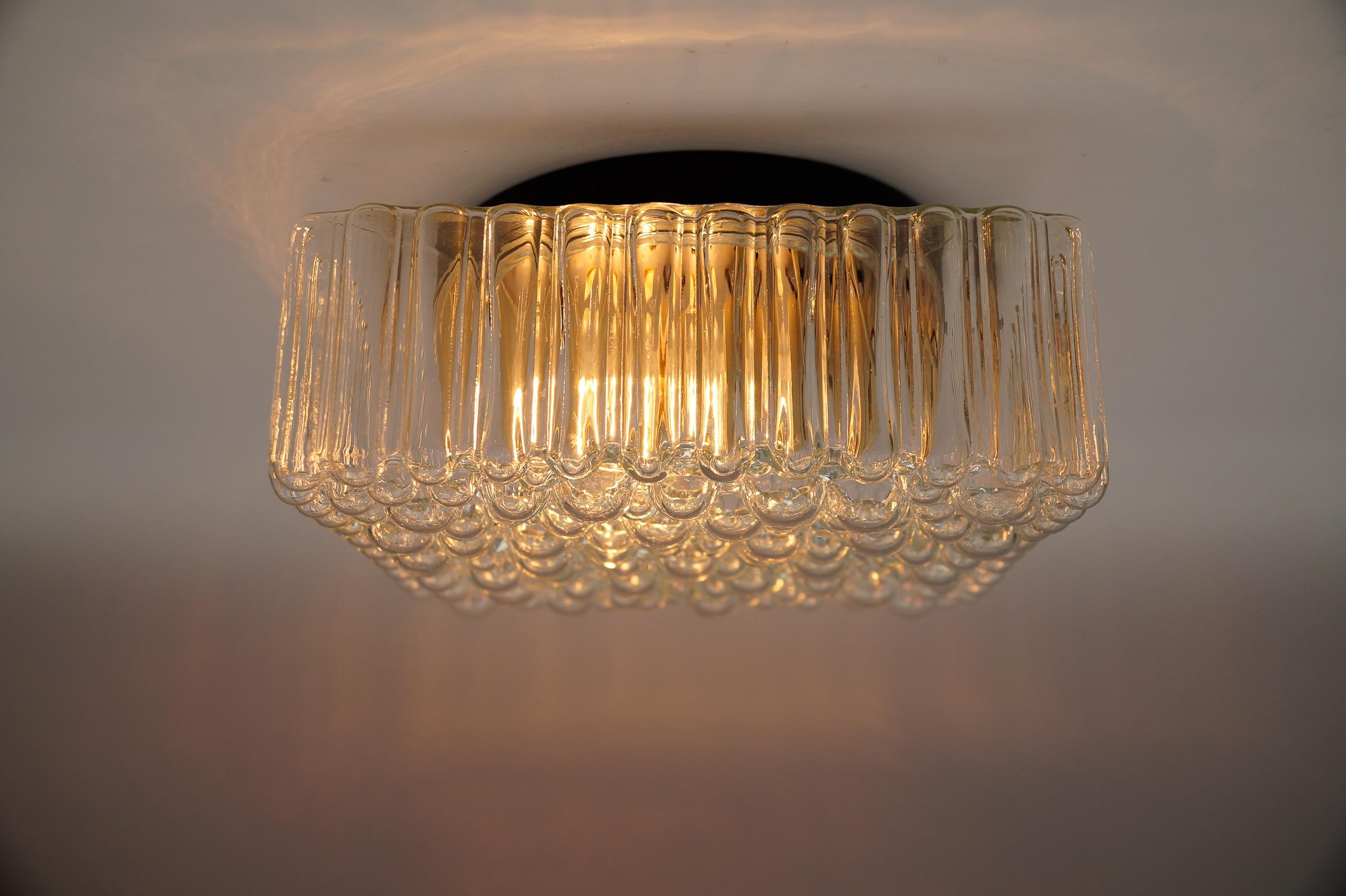 Clear Lovely Bubble Glass Wall Lamp or Flush Mount Light, 1960s Germany For Sale 1