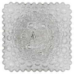 Schöne Wandleuchte aus klarem Blasenglas oder Einbaubeleuchtung, 1960er Jahre, Deutschland