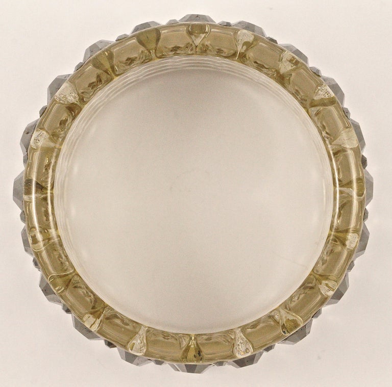Clear Lucite Acrylic and Silvery Grey Rhinestone Statement Bangle circa ...